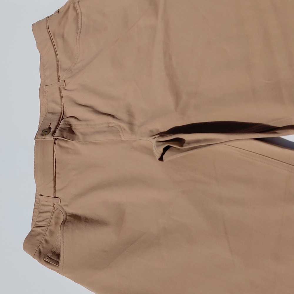 ISAAC MIZRAHI Women's Tan Straight Leg  Stretch  Pants - 16P